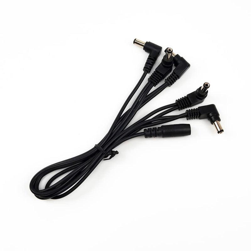 Godtone 9V DC 1 to 5Way Daisy Chain Power Supply Splitter Guitar Effect Pedal Adapter, Black - Image 4